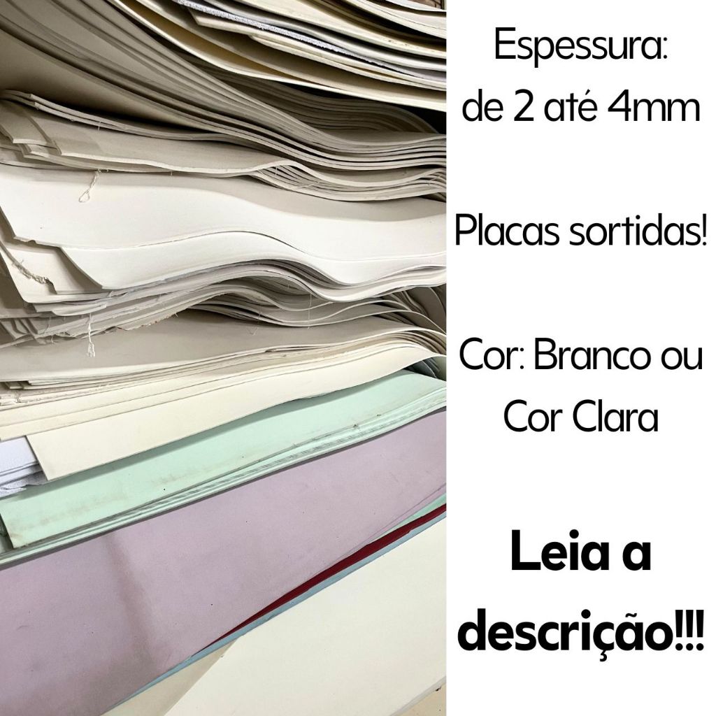 EVA por PLACA ECONÔMICO | Segunda Linha | Aproximadamente 1,20m x 1,50m (1,80m²) Cores Sortidas | Ideal para Artesanatos em Oferta na Shopee