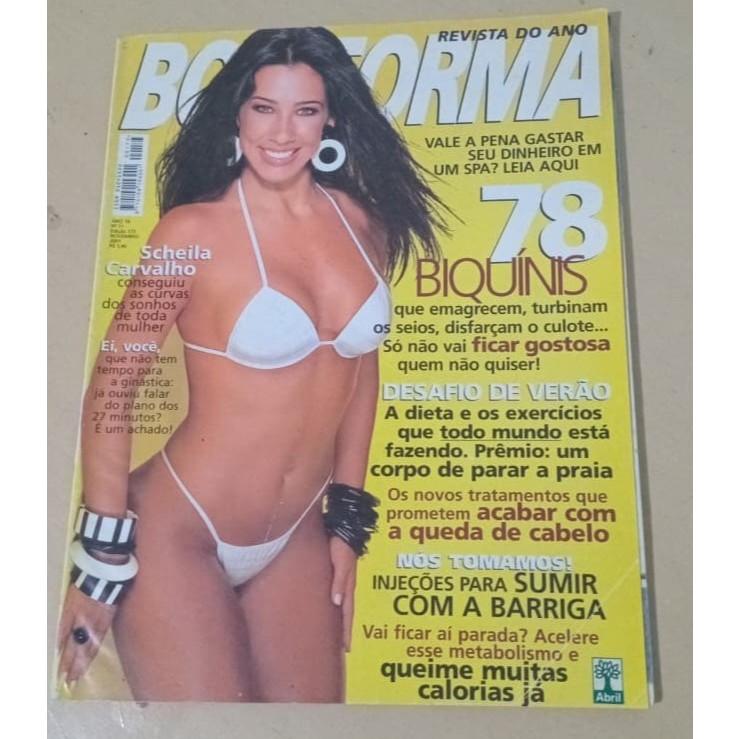 Revista Boa Forma nº 11 - Edição 173 - Novembro  de 2001 - Scheila Carvalho