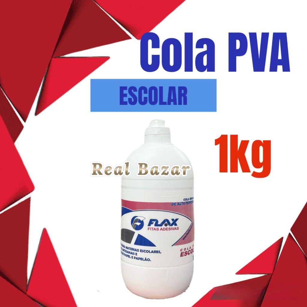Cola Branca Escolar  500g Ou 1kg Artesanato Escolar Papel Papelão em Oferta na Shopee
