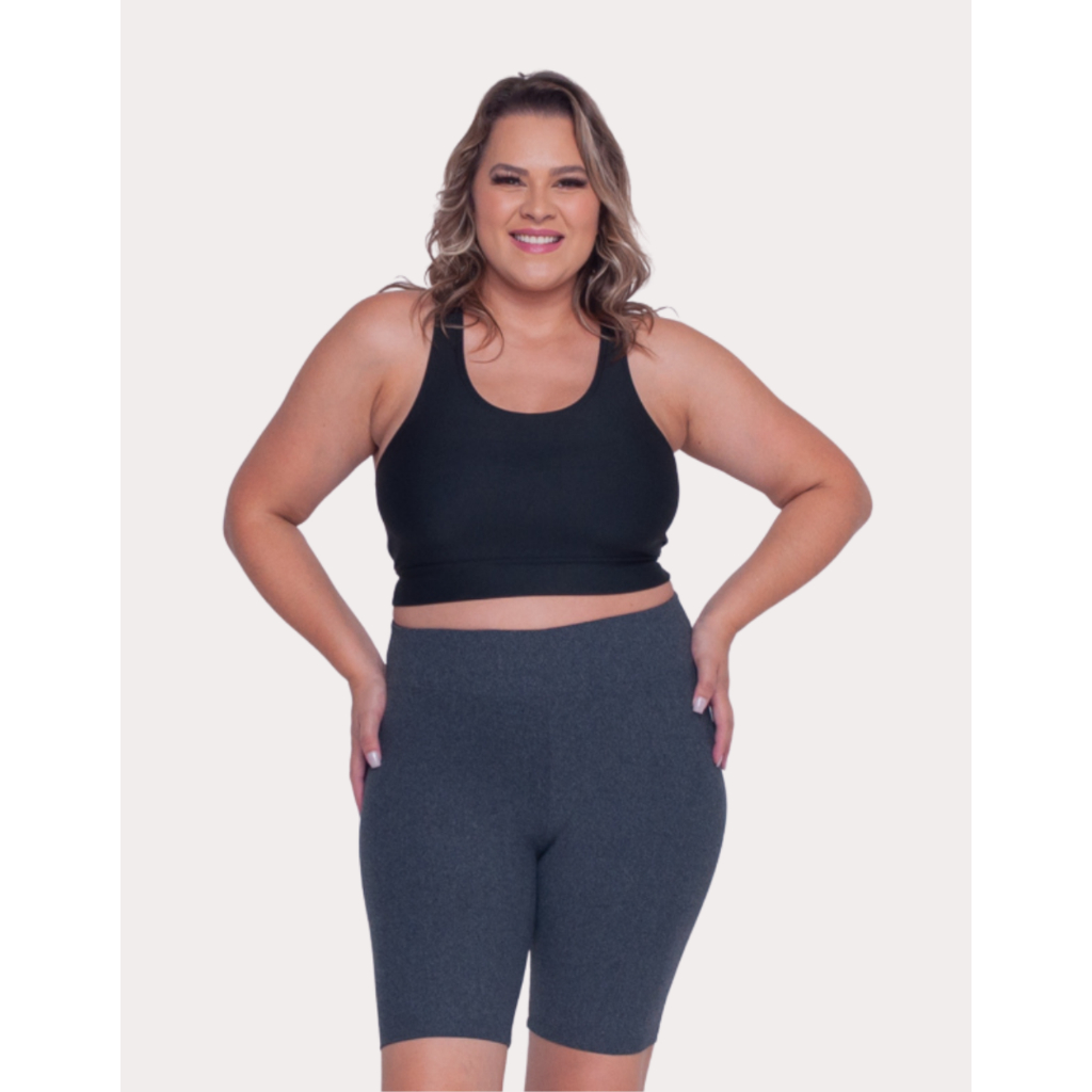 Bermuda Plus Size Feminina Cotton Não Fica Transparente