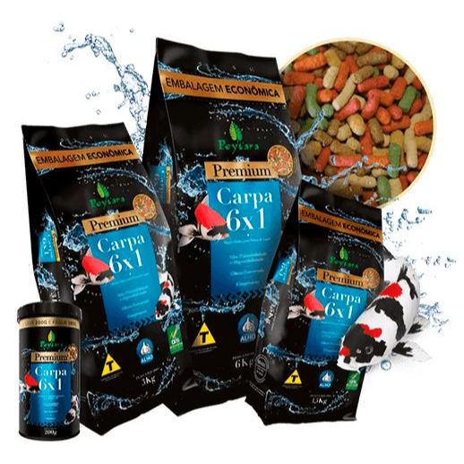 Ração Para Carpa Com Nota Fiscal Peixe Poytara 6x1 Premium 3 e 6 Kg para sua escolha