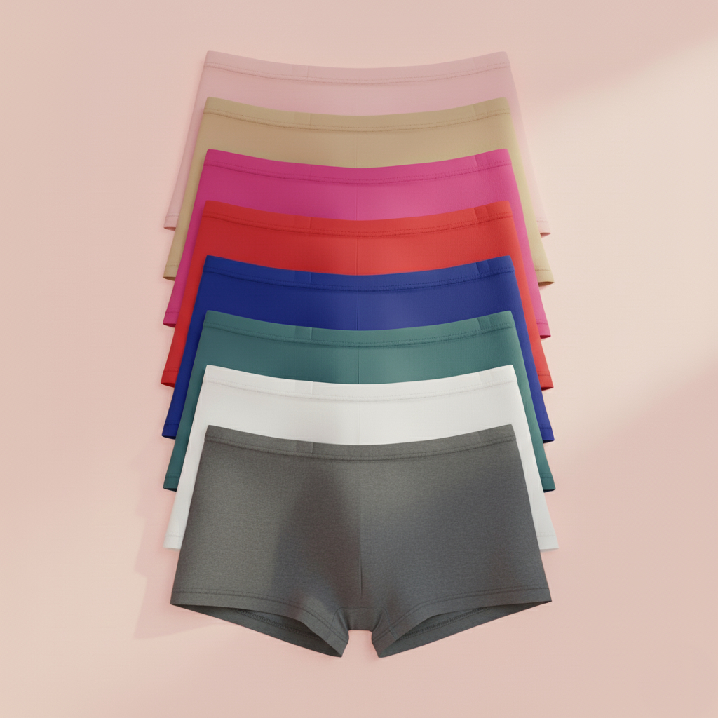 KIT 4 Calcinha Box Shortinho Cueca Feminina Moda Intima Lingerie Promoção de Lançamento