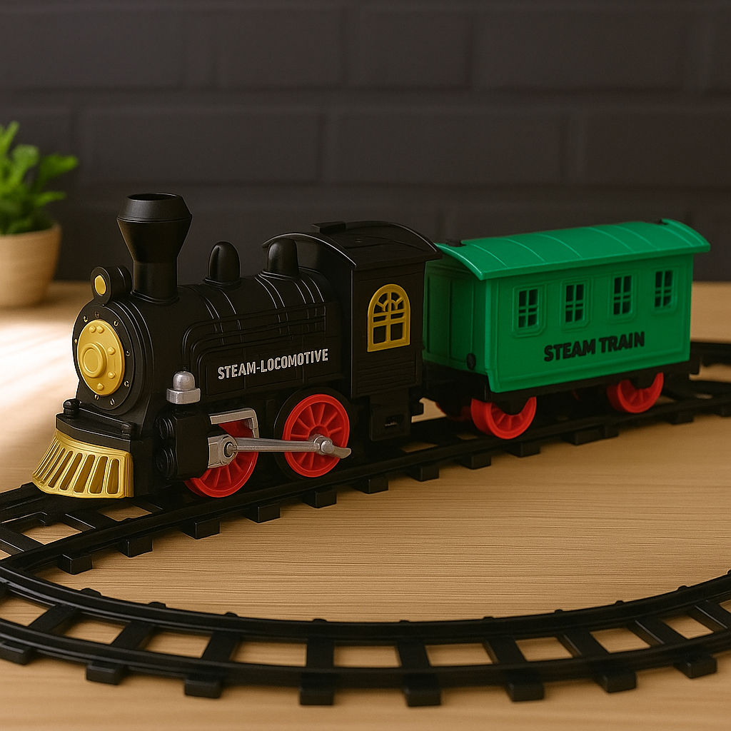 Trenzinho Brinquedo Infantil Vagão Luz Musica Som Locomotiva Trem Trilhos