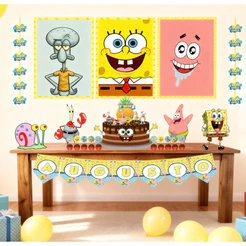 Kit Só Um Bolinho Decoração Festa em Casa Bob Esponja