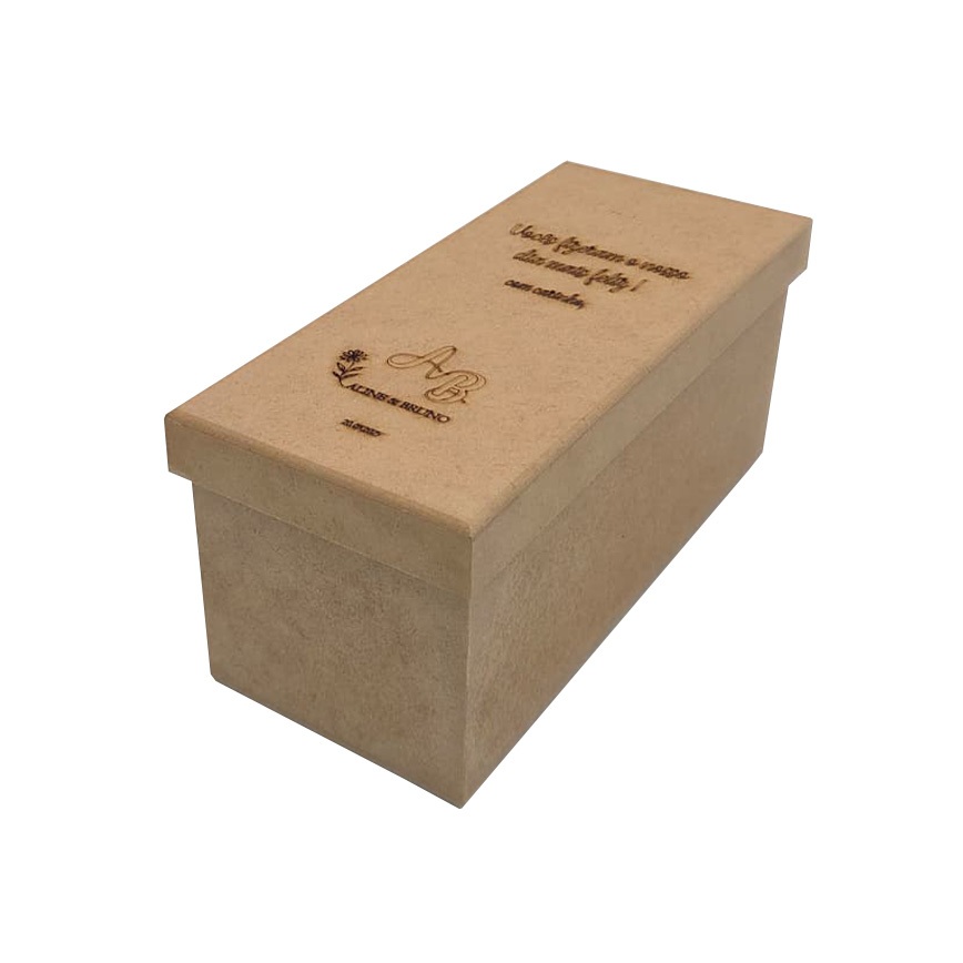 Kit 10 Caixas Com Tampa em MDF Cru 22,5x9,5x10 Para Mini Espumante Chandon Personalizado
