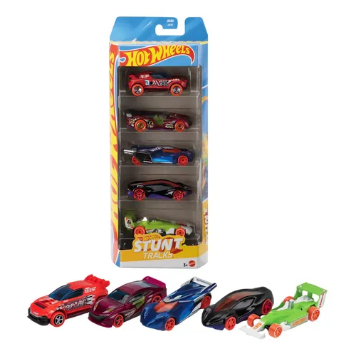 Kit com  5 Carrinhos Hot Wheels Stunt Tracks Jbj83 - Mattel