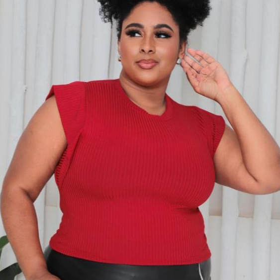 Blusas Plus Size Feminina Muscle tee Canelada Cropped básica Elegante Confortável