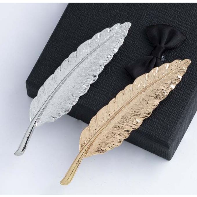 Pena Country Para Chapéu Em Metal Prata E Dourado em Oferta na Shopee