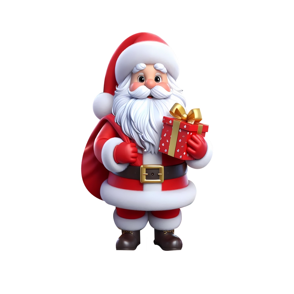 Totem Display MDF Adesivado Cenário Natal Papai Noel 65cm