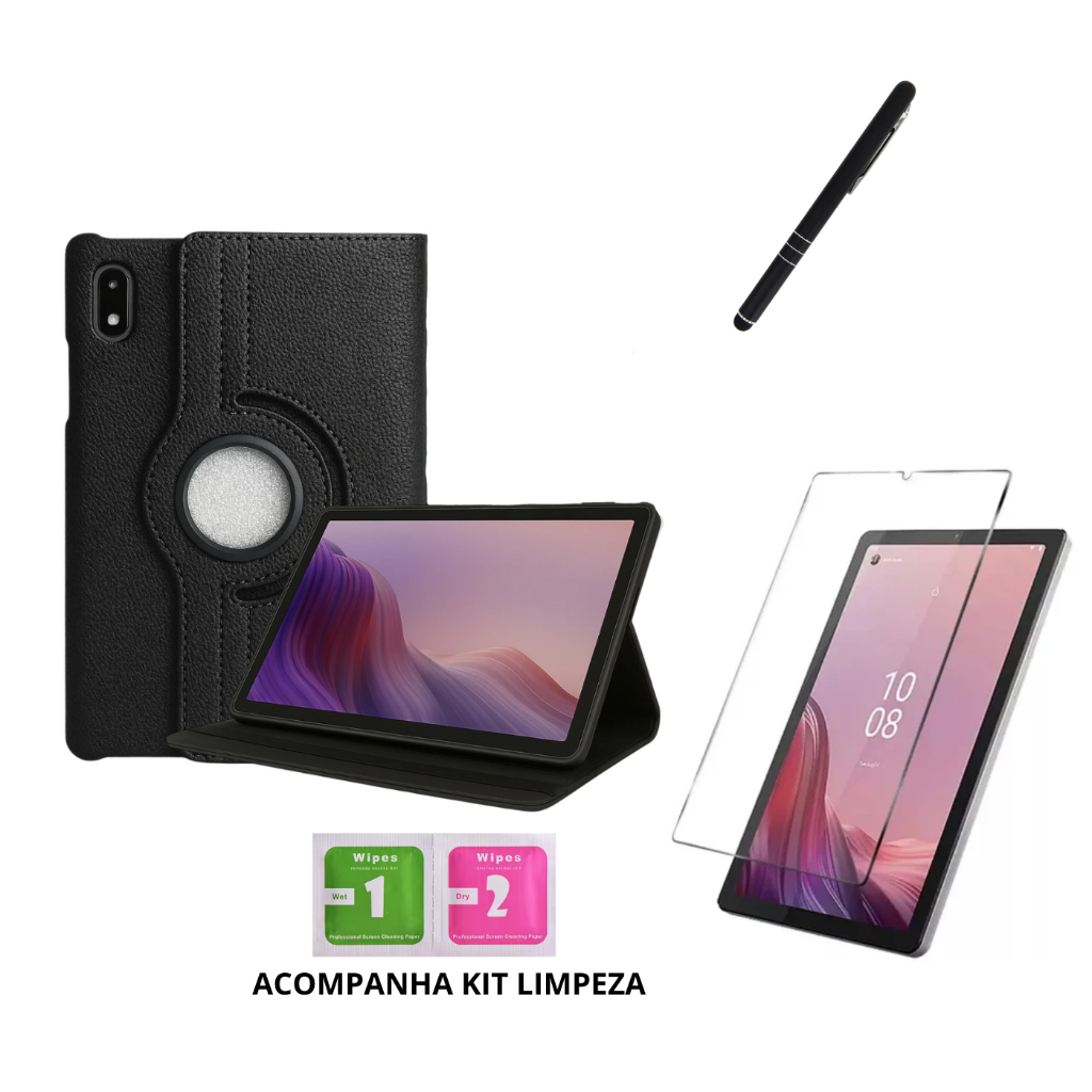 Capa Para Tablet Lenovo M9 Kit Completo Capa + Película + Caneta Touch Screen em Oferta na Shopee
