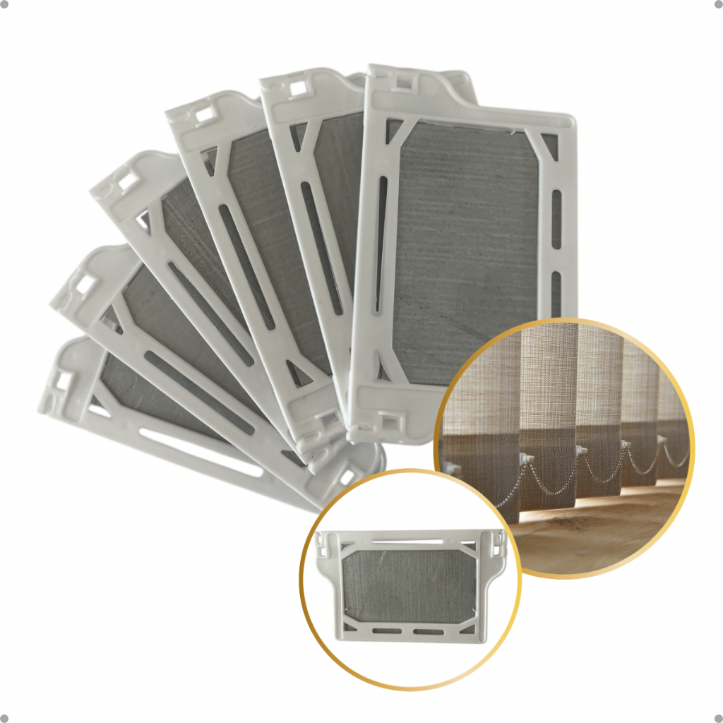 Kit 5 Un Envelope Peso P/ Lâminas Persiana Vertical De 9cm