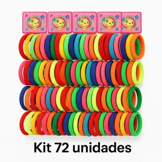 Kit 72/144/360 Xuxinhas de Cabelo Femininas–Elástico Macio e Forte Tipo Meia, Não Machuca o Cabelo em Oferta na Shopee