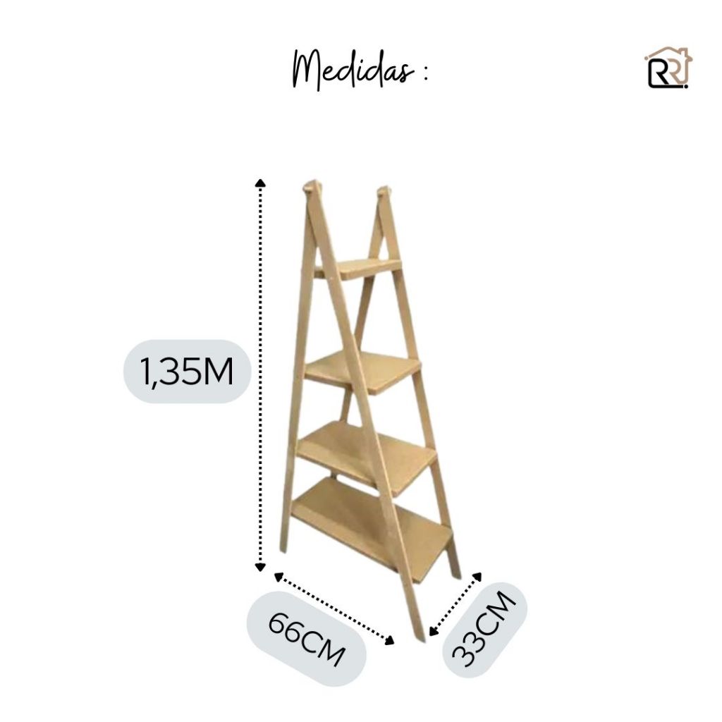 Escadinha - Escada 4 Andares Mdf Enfeite Para Aniversários E Festas Decoração