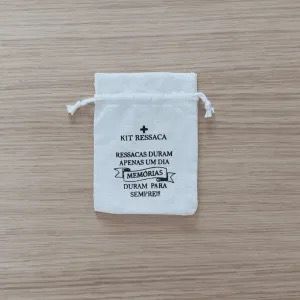 Kit Ressaca: 40 Saquinhos de Algodão 9x12 – Perfeitos para Casamentos, Formaturas e Aniversários!