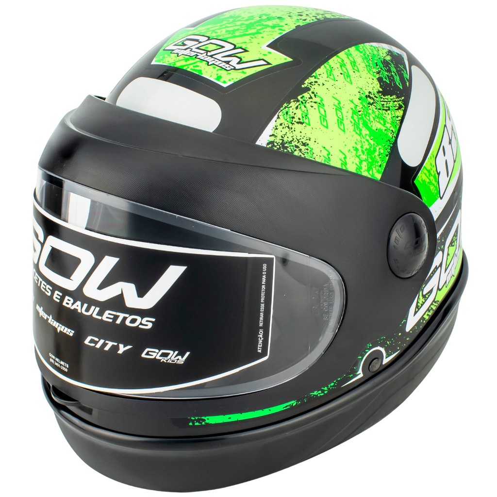 Capacete Interlagos Open Viseira Automática Inmetro Gow em Oferta na Shopee