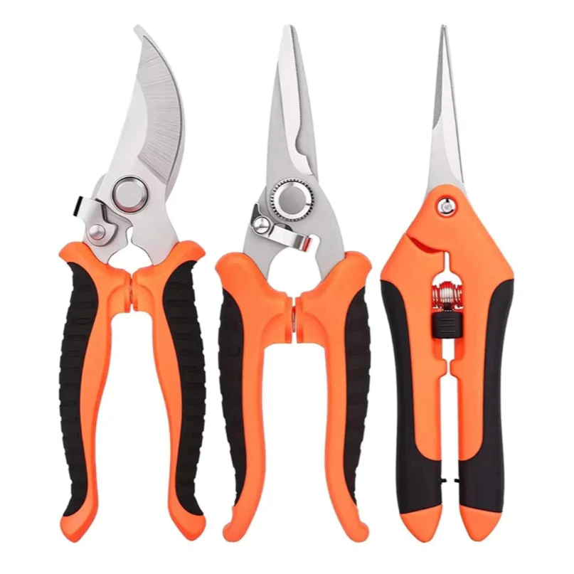 Kit de Tesouras Profissional Para Jardinagem Poda Lâminas Resistente em Aço Inoxidável Facíl de Usar