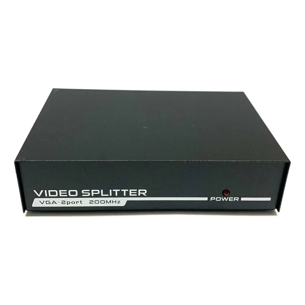 Distribuidor De Sinal Splitter Vga 1 Entrada 2 Saídas