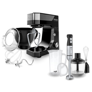 Kit 6 Em 1 Philco Batedeira Planetaria E Mixer Premium Cheff - Preto