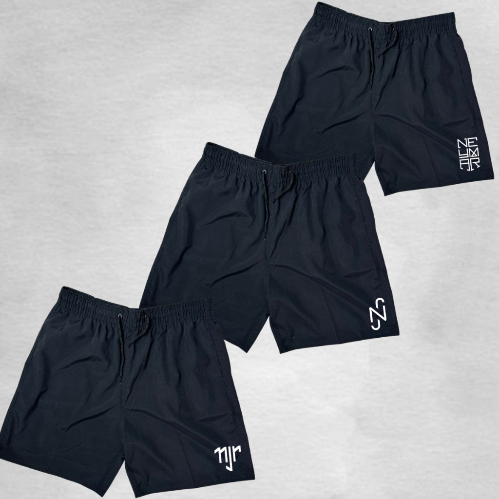 3 Shorts Bermuda Elastano Kit NJR, Ideal Para Treinos, Academia, Corrida, Esportes