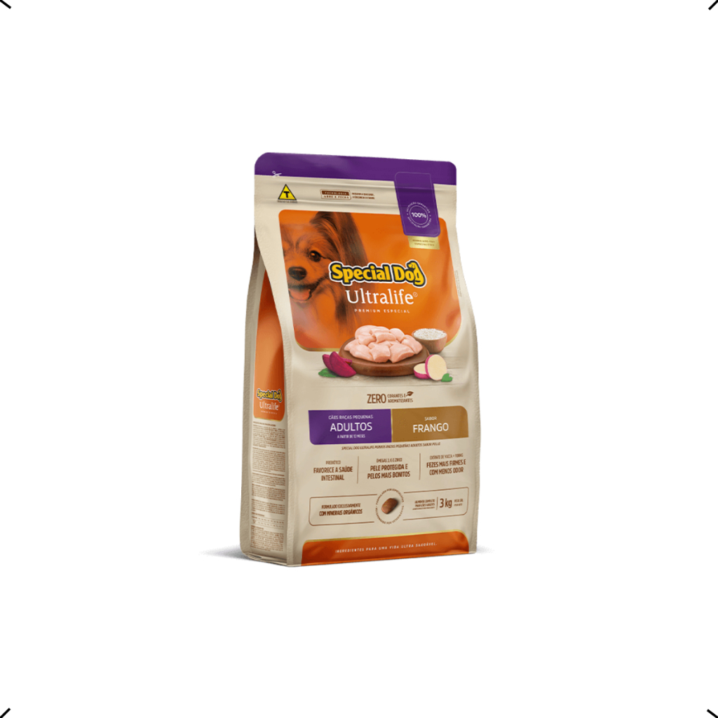 RAÇÃO SPECIAL DOG ULTRALIFE ADULTO RAÇA PEQUENA FRANGO 10KG