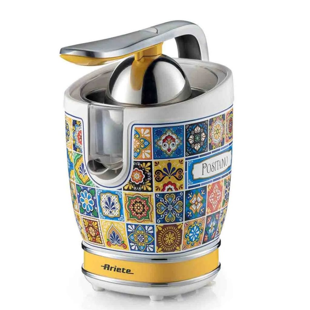 Espremedor de Frutas Ariete /  Positano / Bico gotejador em aço inox / Alavanca de pressão