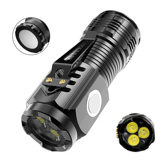 Lanterna De Mão Pequena E Brilhante Super Lanternas Portáteis Base Magnetica GT-966