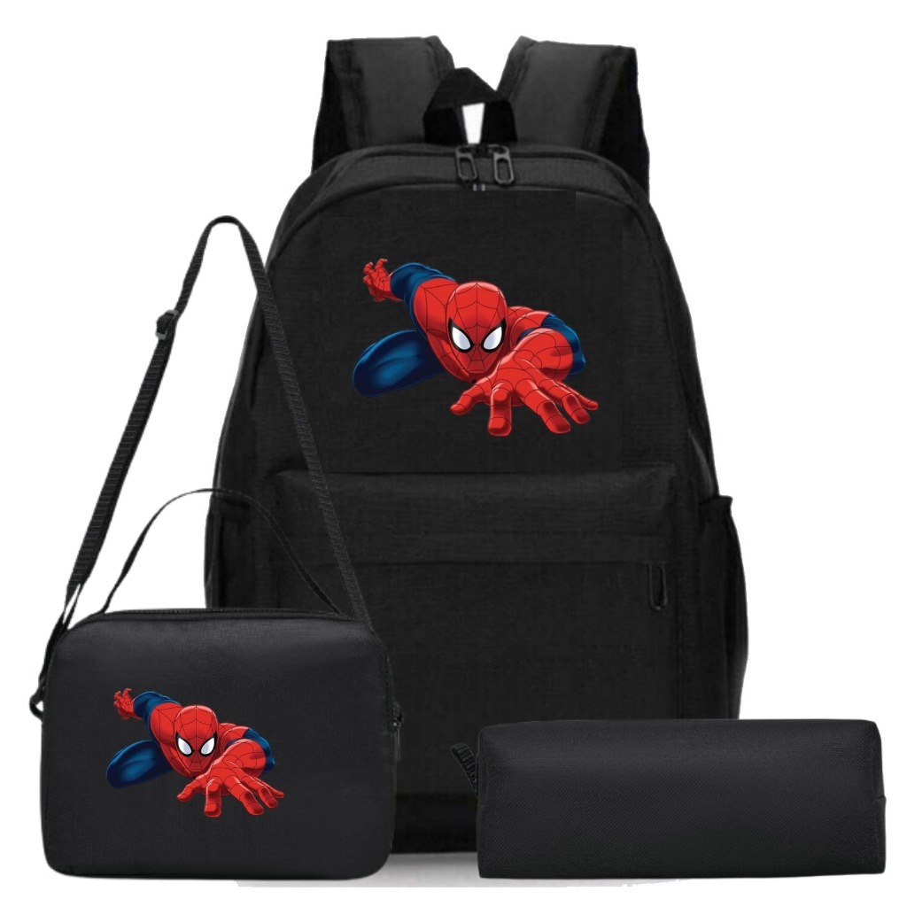 Kit Mochila Escolar Espaçosa + Lancheira Térmica Alça Ajustável + Estojo Porta Objetos Lançamento RK 01