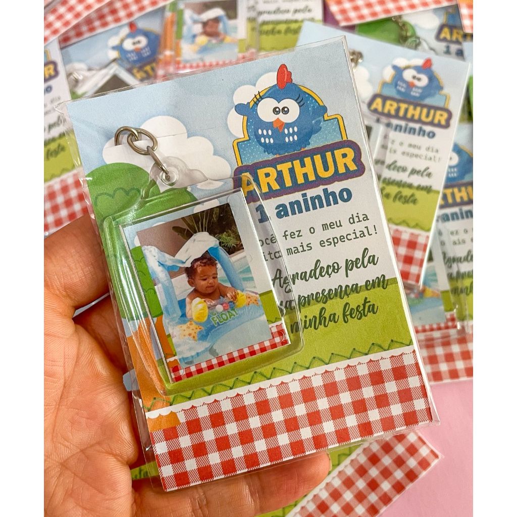 10 Chaveiros de Acrílico com card Personalizado | Lembrancinha de Aniversário, Casamento, Formatura, Maternidade