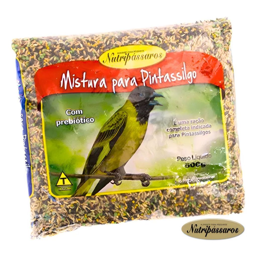 Mistura Para Pintassilgo Nutripássaros 500g C/ Niger e Extrusado em Oferta na Shopee