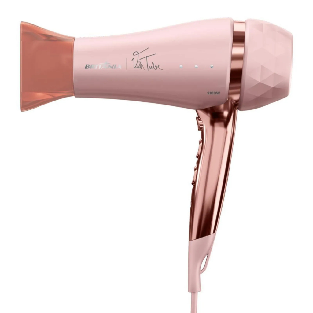 Secador de Cabelo Britânia Viih Tube BSC21A Bivolt 2100W com Íon Tourmaline