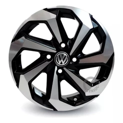 1 Roda Tarantula Aro 14 4x100 Volkswagen Voyage Gol Up Bicos de Brinde Preto Diamantado K71
