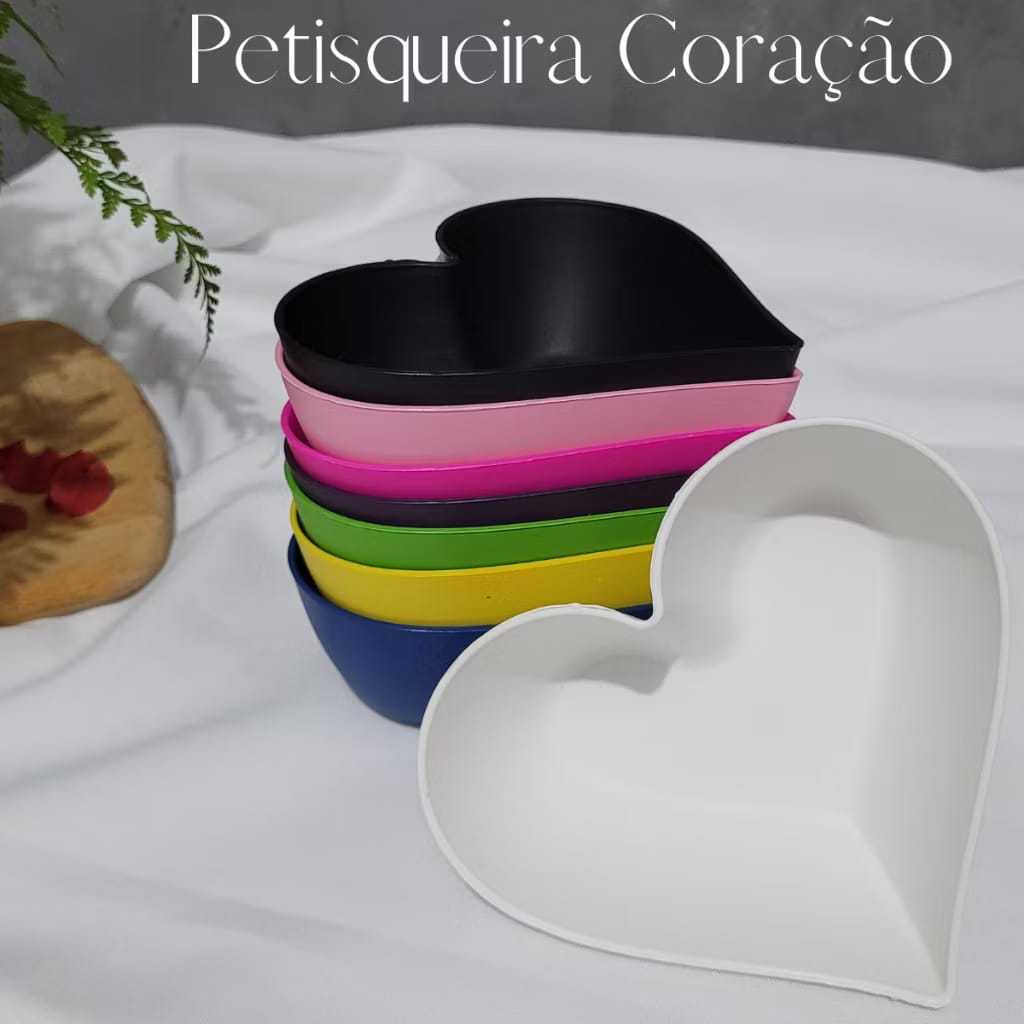 Cumbuca Petisqueira Coração; Kit 6,8,12 ou 16 un.(Plástico). fruta/Petisco/Doces/Sobremesa.