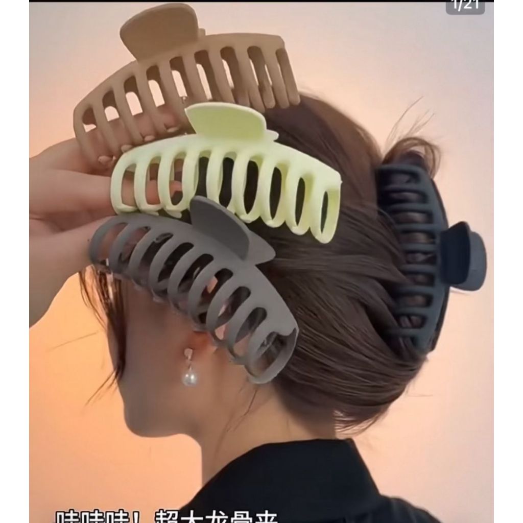 Prendedor Maxi Presilha Piranha/HAIR CLIPS Garra de Cabelo 11cm Clip de Cabelo Matte Keel Elegante em Oferta na Shopee