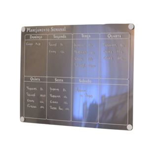 Quadro Planner Semanal + Caneta Branca Decoração Organização em Oferta na Shopee