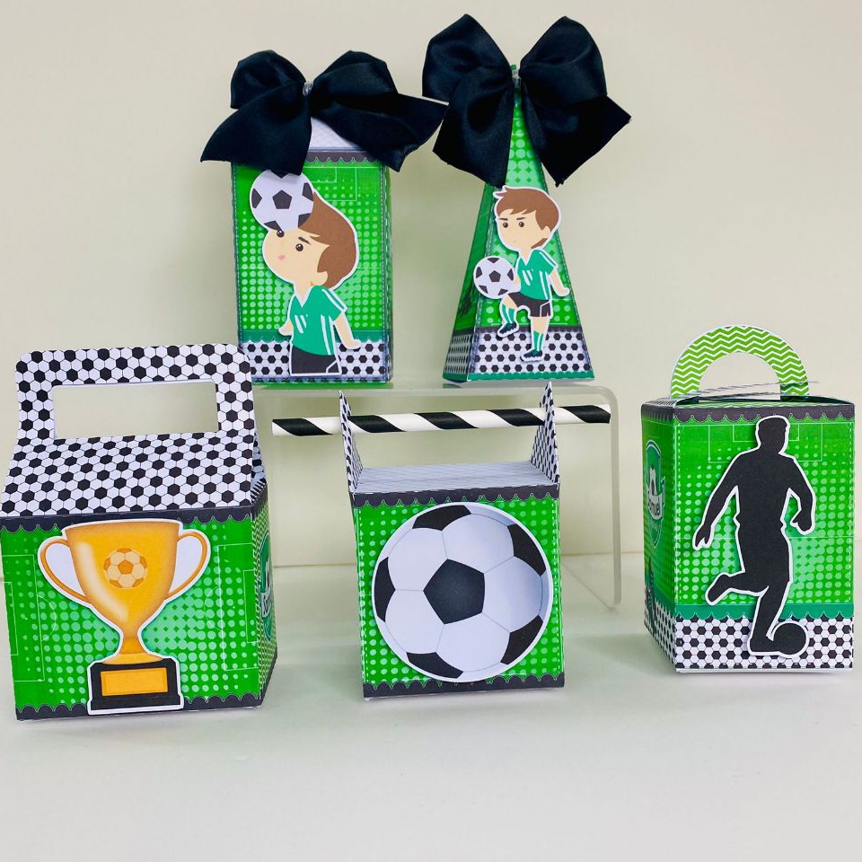 ENVIO RÁPIDO/ Caixinhas Personalizadas Futebol –PEGUE E MONTE - Lembrancinhas /Personalizados/Aniversário