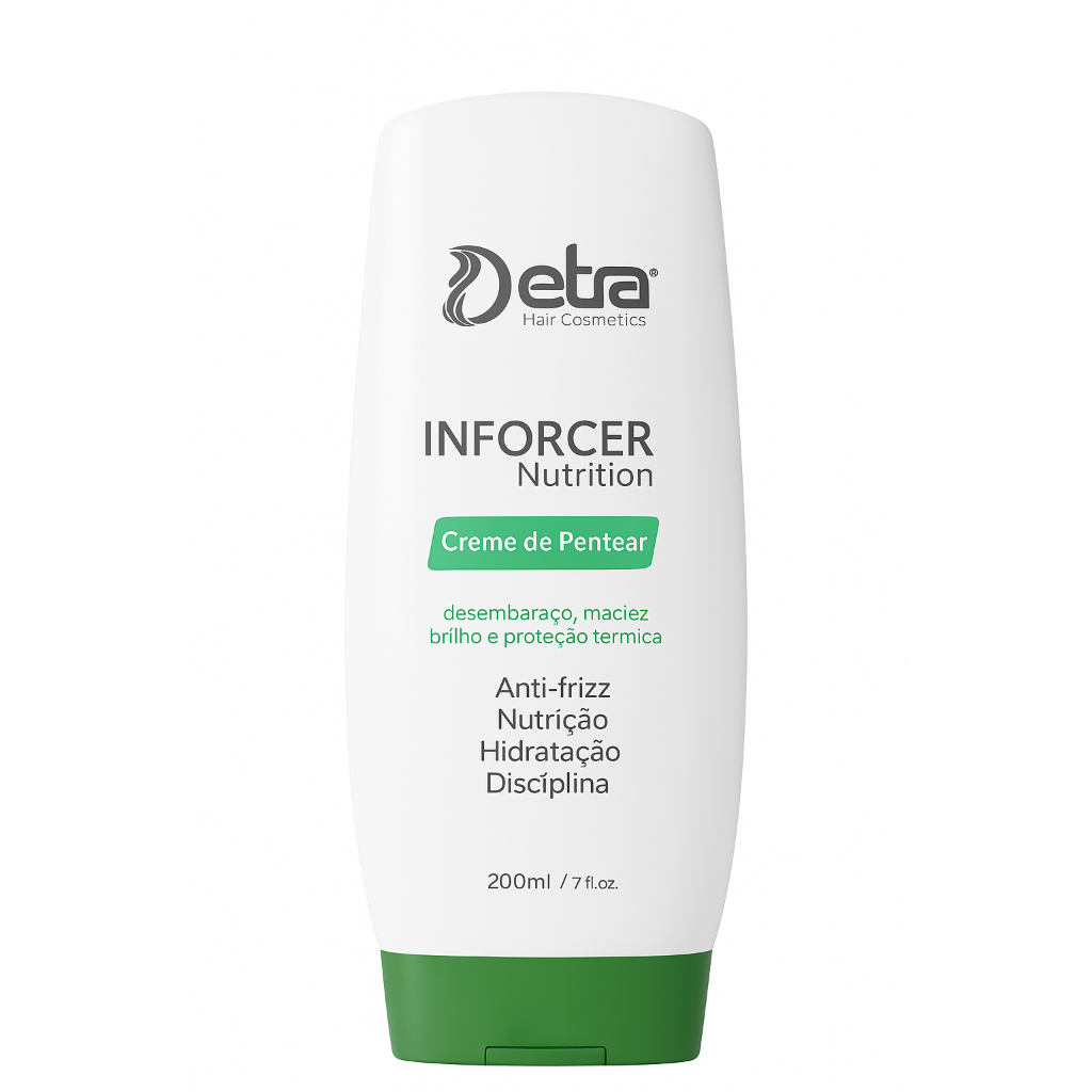 Creme de Pentear Finalizador Anti Frizz  Inforcer Nutrition 200ml - Detra Hair Cosmetics