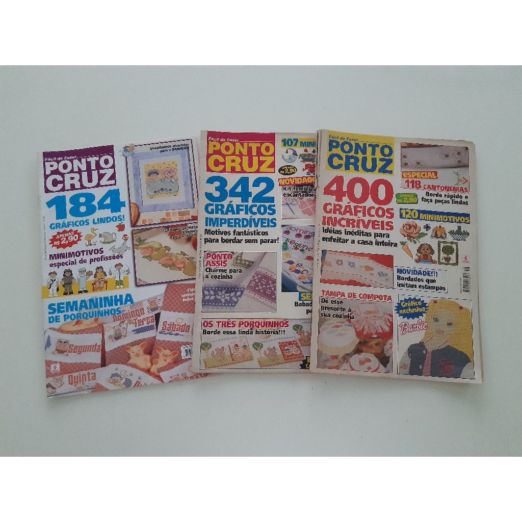 Lotes Com 15 Revistas Ponto Cruz Diversas Ad83 (Usado)