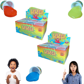 Kit 2 Caixas Brinquedo Leleca Geleca Puxa Puxa Slime 24 Uni Massinha Gel Presente Lembrança Festa em Oferta na Shopee
