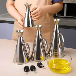 Galheteiro 1000/750/500/250ml Aço INOX com Tampa Dosadora de Metal - KE Home / Porta azeite / Óleo