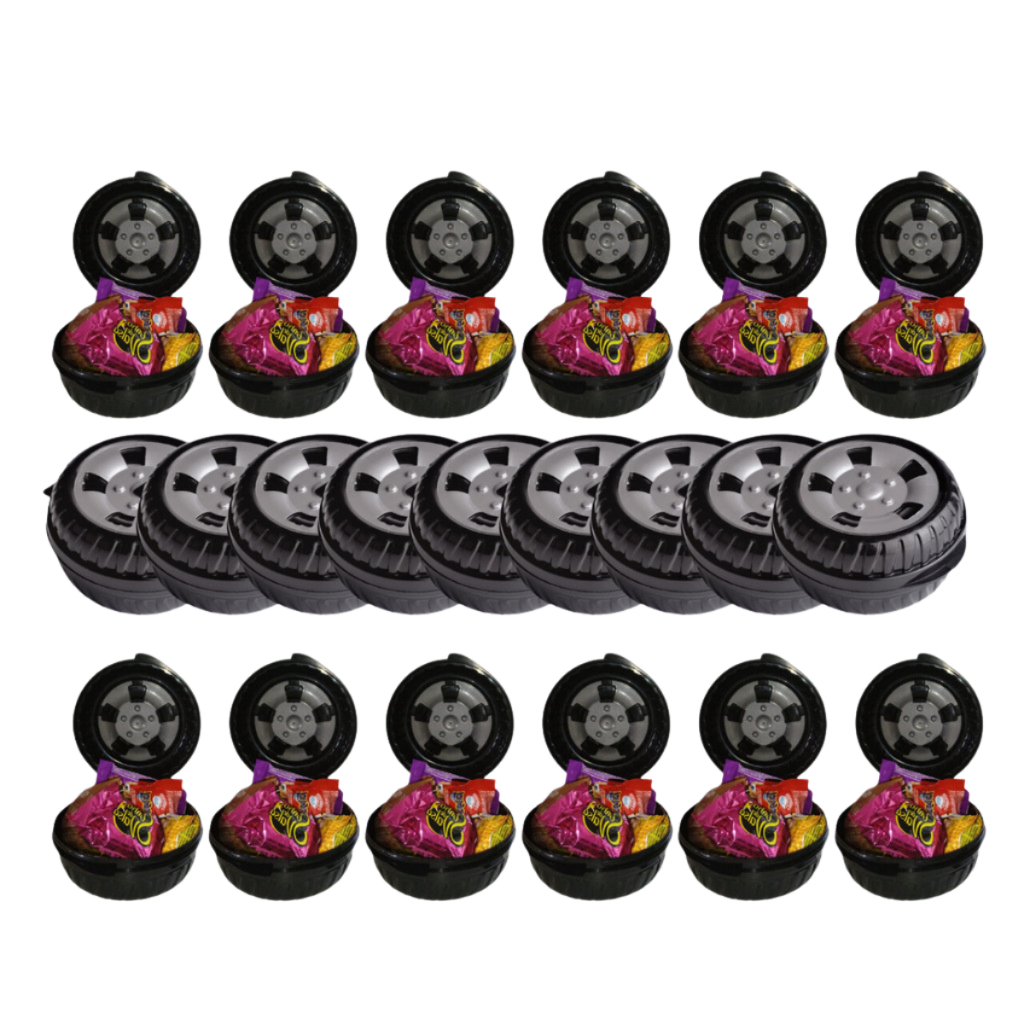 Kit 30 Porta Mix Roda De Carro Wheels Pote Lembrancinhas Aniversário