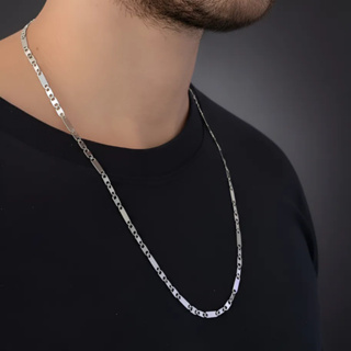 Colar Corrente Masculina Piastrine aço inox legítimo Prata Unissex em Oferta na Shopee