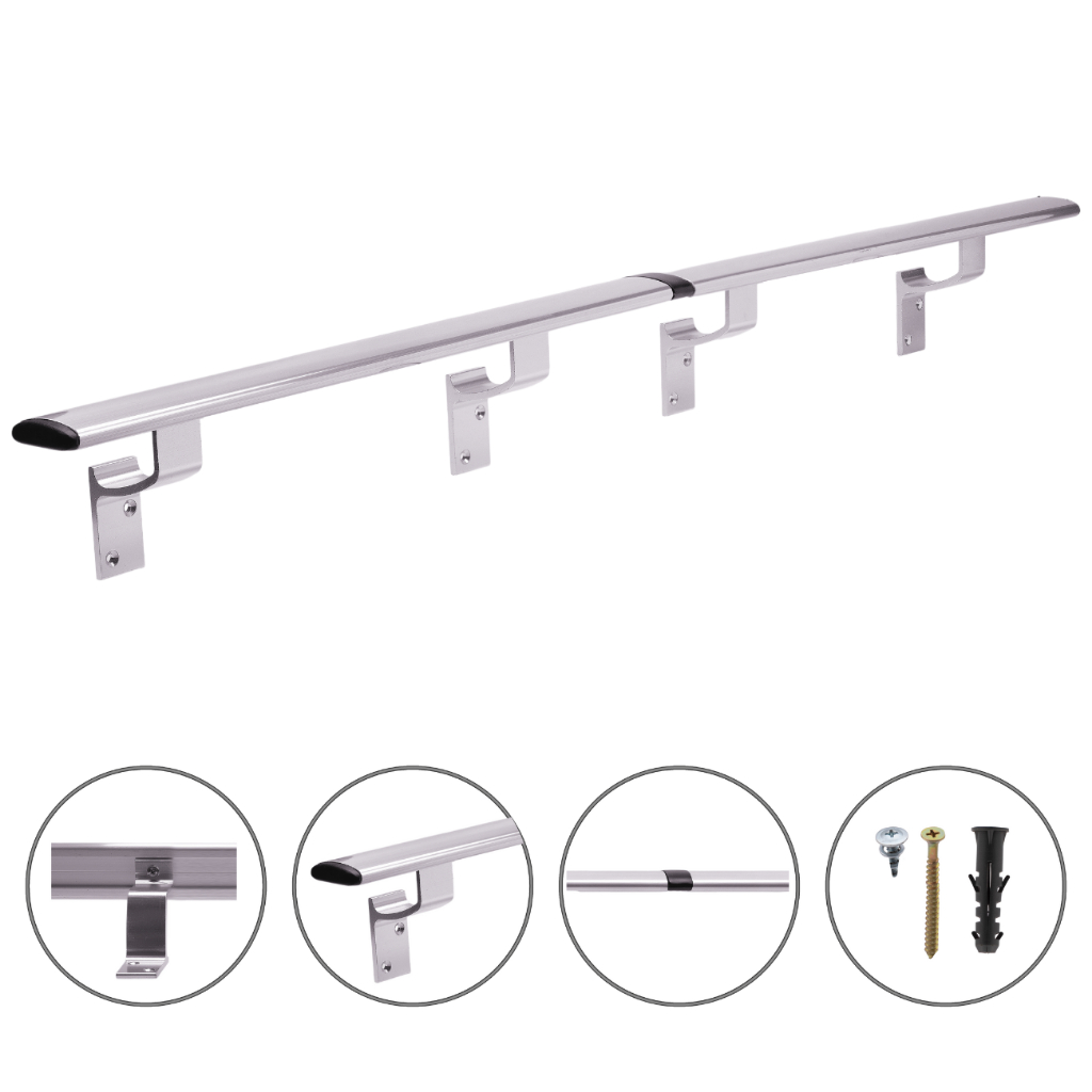 Perfil de Alumínio Chato 2,70 Metros para Corrimão de Escada Alta Resistência em Oferta na Shopee