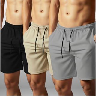 Kit 3 Bermuda Tactel Shorts Masculino Praia Piscina Corrida Com Bolsos em Oferta na Shopee