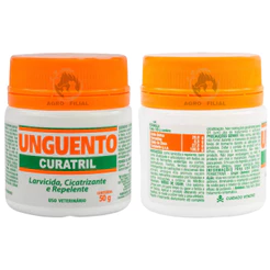 Unguento Curatril Cicatrizante P/ Cães Pomada Larvicida Repelente 50g Vetbrás