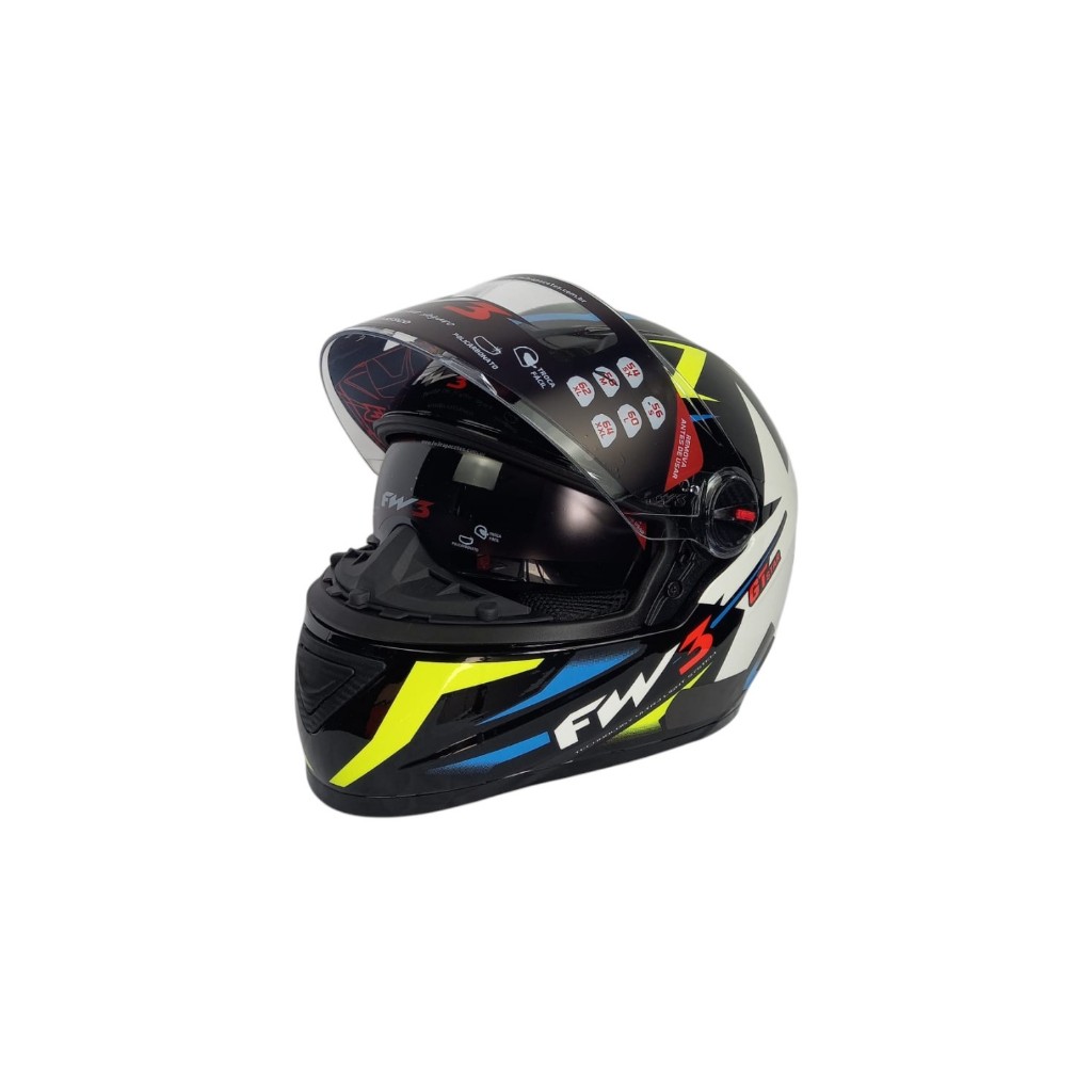 Capacete Fw3 Gtx Star C/Óculos Interno