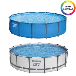 Piscina Estruturada Bestway Steel Pro Max 14970 Litros com Filtro Escada Capa