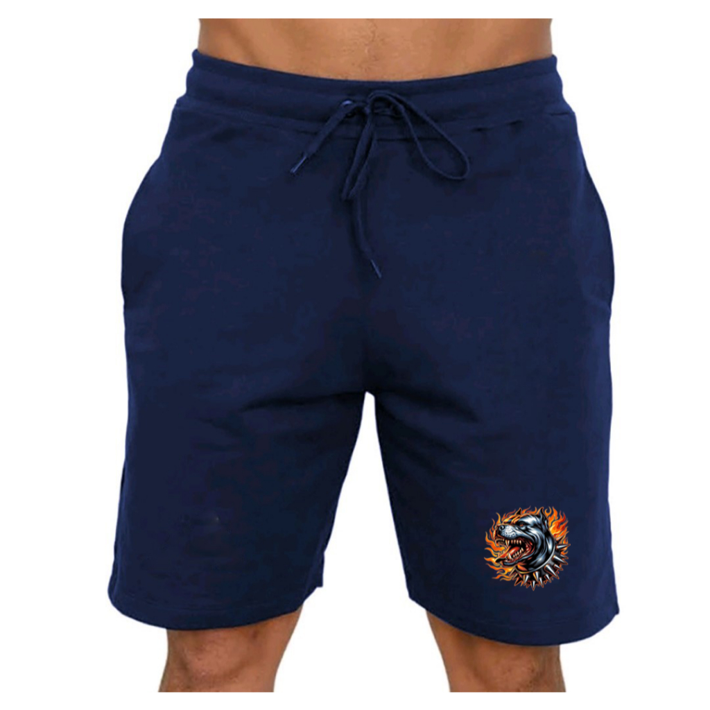 Bermuda Moletom Estampa Pit Bull Flame Alta Qualidade Envios Rapidos