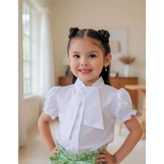 Blusa Infantil Gola De Amarrar Camisa Menina Mini Diva Blogueirinha Luxo em Oferta na Shopee