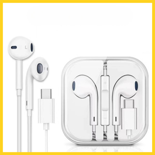 Fone de Ouvido Tipo C com Fio Microfone e Som Estéreo para Samsung iPhone Android em Oferta na Shopee