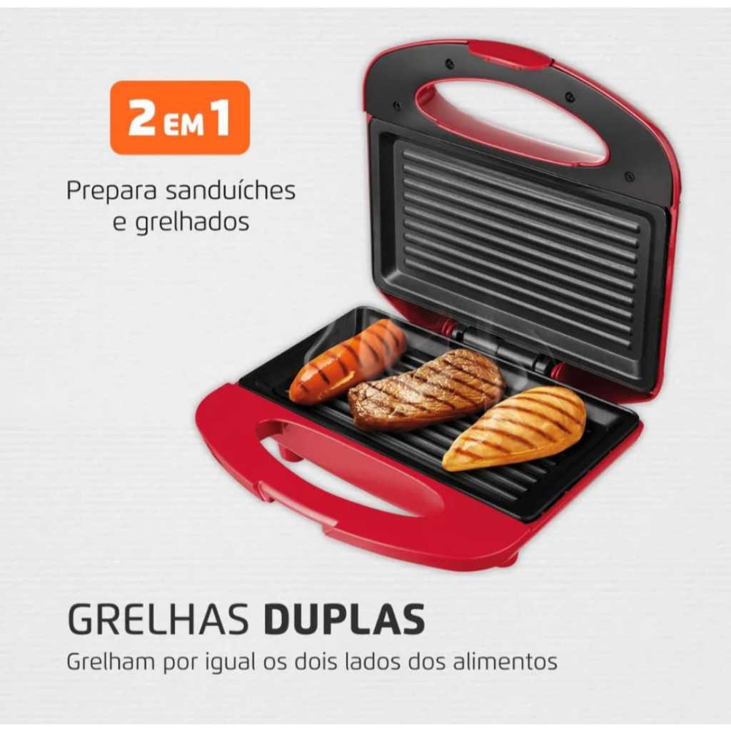 Sanduicheira Grill Mondial 800W S19